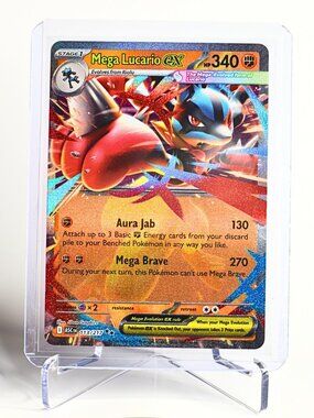 Pokemon TCG Mega Lucario EX 113/217 Mega Evolutions Ascended Heroes NM